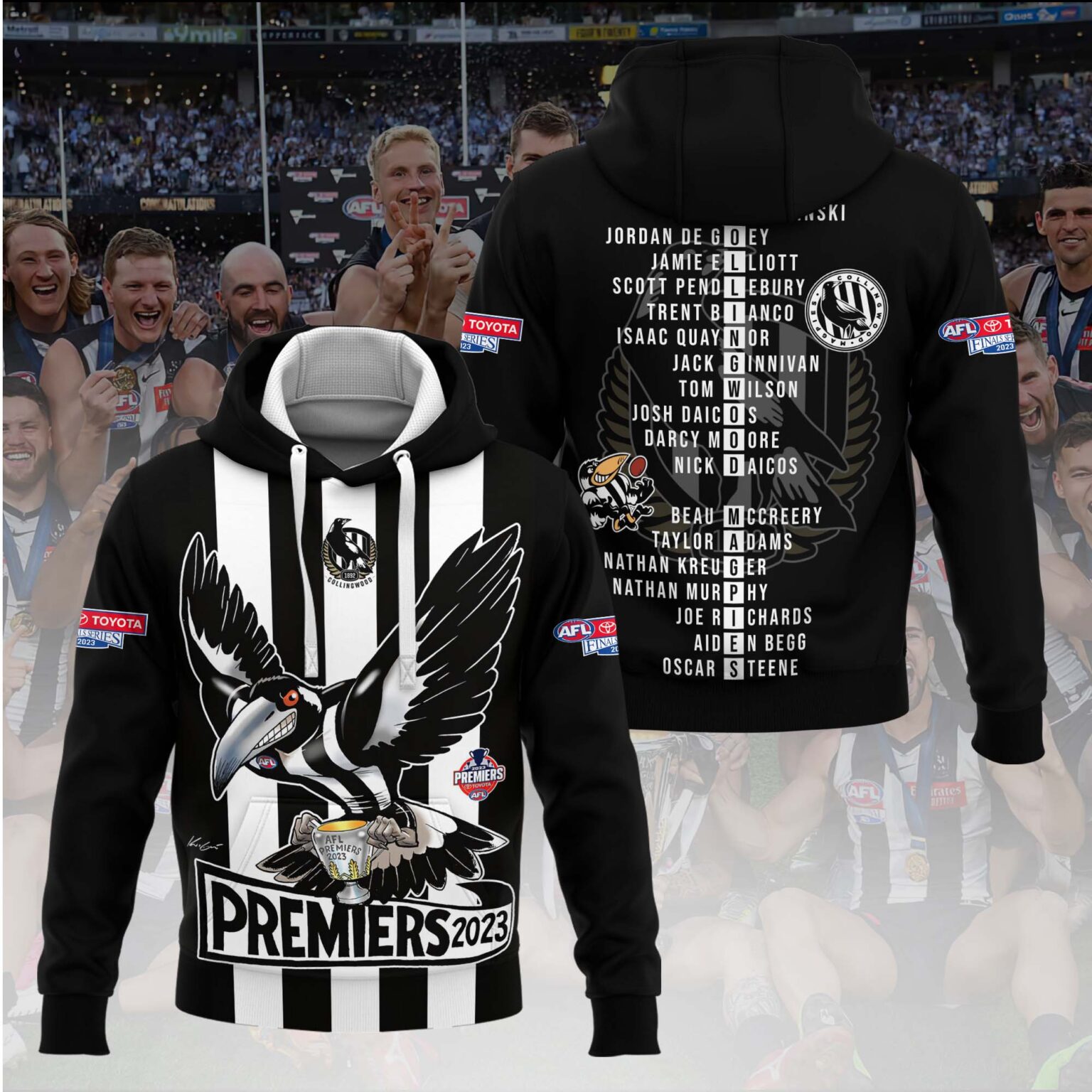 Personalise AFL Collingwood Magpies Hoodie 2023 CM41023LNQ34 – Aussie ...