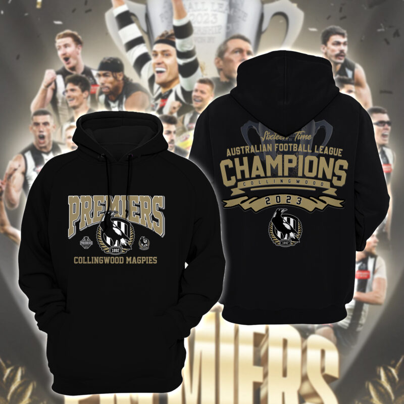 Collingwood Magpies Champions Hoodie Limited Editionss TL NEW 2024 ...
